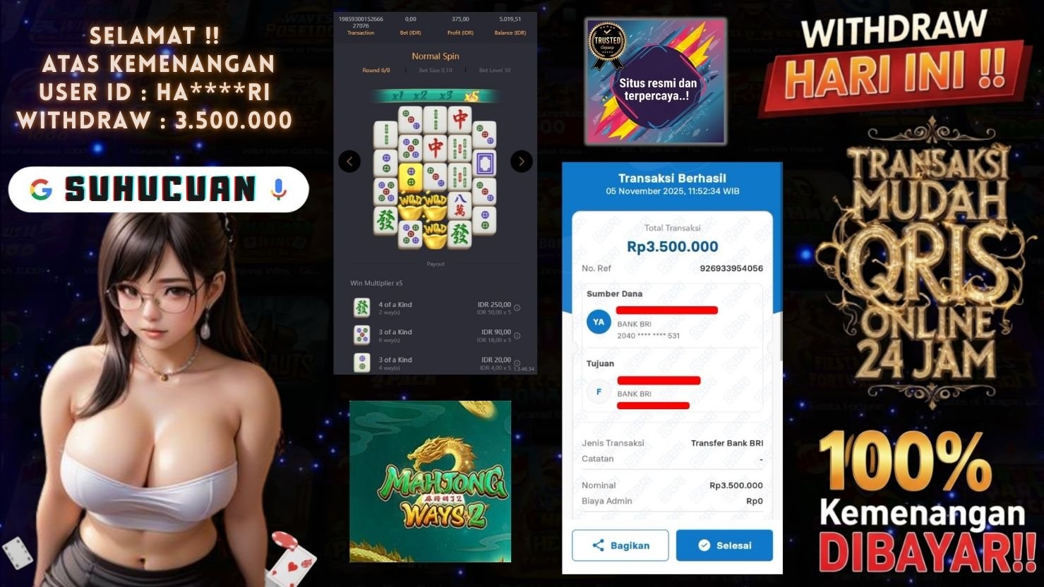 SUHUCUAN JACKPOT SLOT MAHJONG WAYS 2